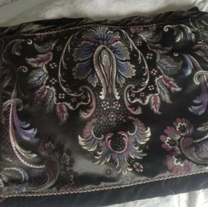 Waterford linens velvet damask shams brown Lansing